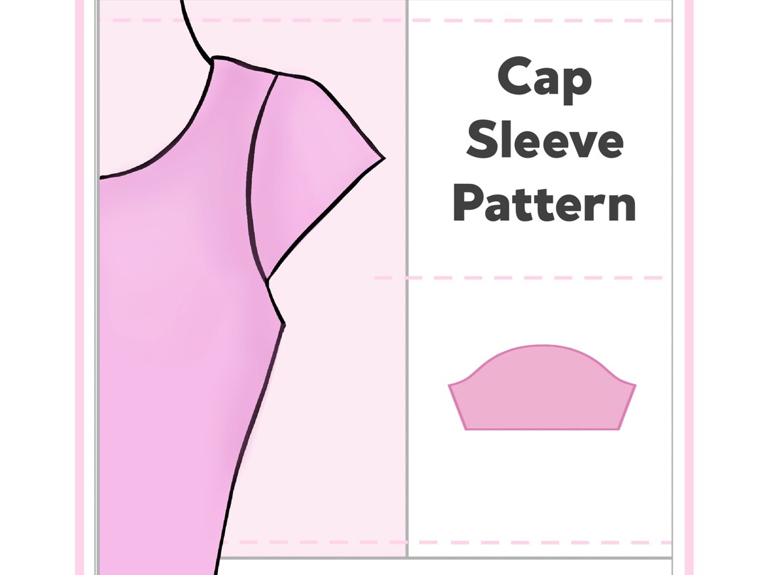 Cap Sleeves Sewing Pattern Add on Sleeves Digital PDF Sewing Pattern XS