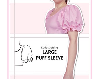 Large Puff Sleeve Sewing Pattern | Mix & Match | Add on Sleeves | Digital PDF Sewing Pattern | XS - 5XL | Instant Download