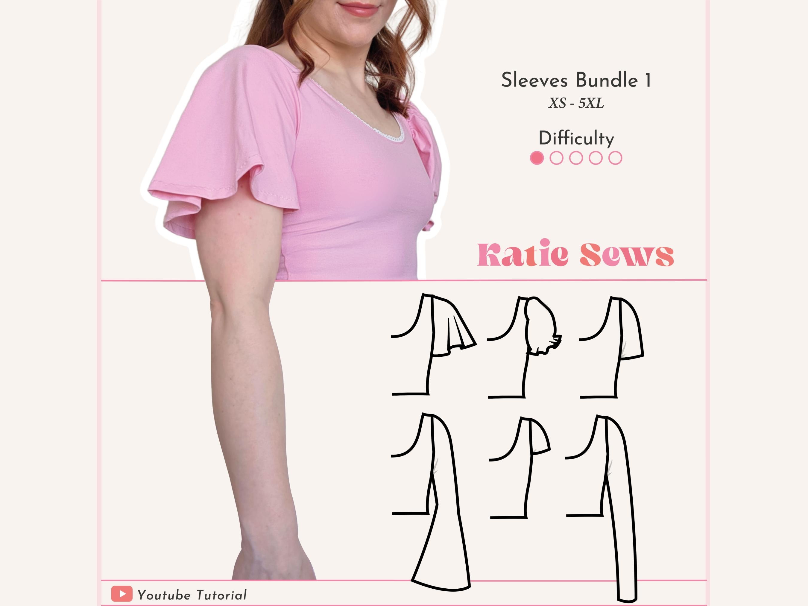 roku 6 MIX CHECK GATHER SLEEVE BLOUSE 36 Sleeves Sewing Pattern