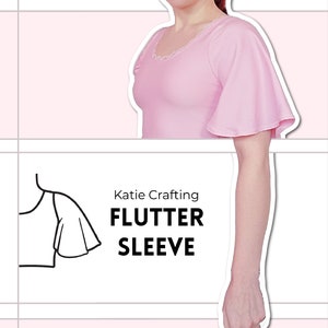 Flutter Sleeve Sewing Pattern | Mix & Match | Add on Sleeves | Digital PDF Sewing Pattern | XS - 5XL | Instant Download