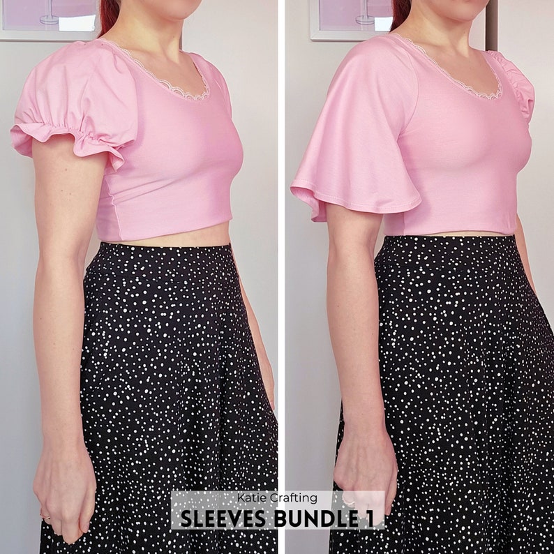 Sleeves Bundle Sewing Pattern 6 Mix & Match Sleeves Digital PDF Sewing Pattern XS 5XL Instant Download image 3