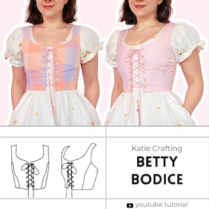 Wzór do szycia gorsetu damskiego | Cyfrowy wzór do szycia w formacie PDF | XS - 5XL | Natychmiastowe pobranie | Przyjazny dla początkujących