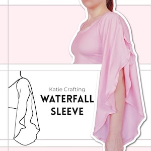 Waterfall Sleeve Sewing Pattern | Mix & Match | Add on Sleeves | Digital PDF Sewing Pattern | XS - 5XL | Instant Download
