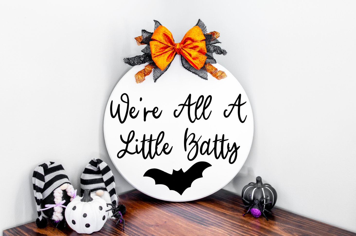 Halloween-Gartenflagge 'We're All Just A Little Batty' – 30,5 X 45,7 Cm, Wetterfest, Mit Stange