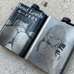 Lewd Flask Stainless Steel, 8oz Funnel Included