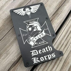 Death Korps of Krieg Brieftasche Geldscheinklammer Minimalistisch