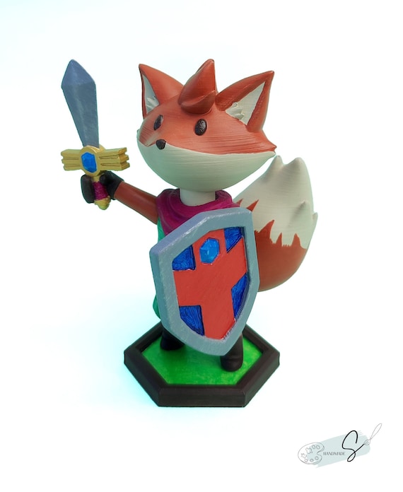 Tunic Fox Game Figure Hand Painted 3d Printed - Etsy