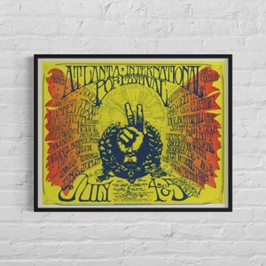 LED ZEPPELIN ‘Atlanta International Pop Festival’ 1969 Concert Poster, 22”x28”