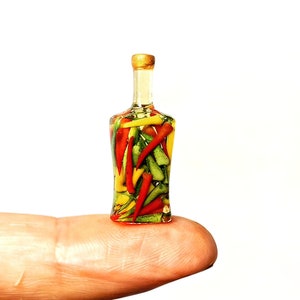 Dollhouse miniature 1/12 Pickled hot peppers!