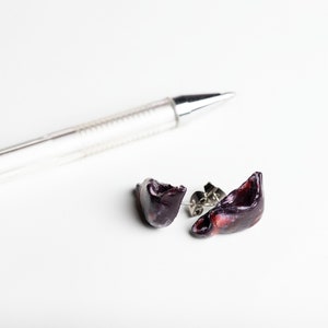 Earrings Stud Anatomical Liver