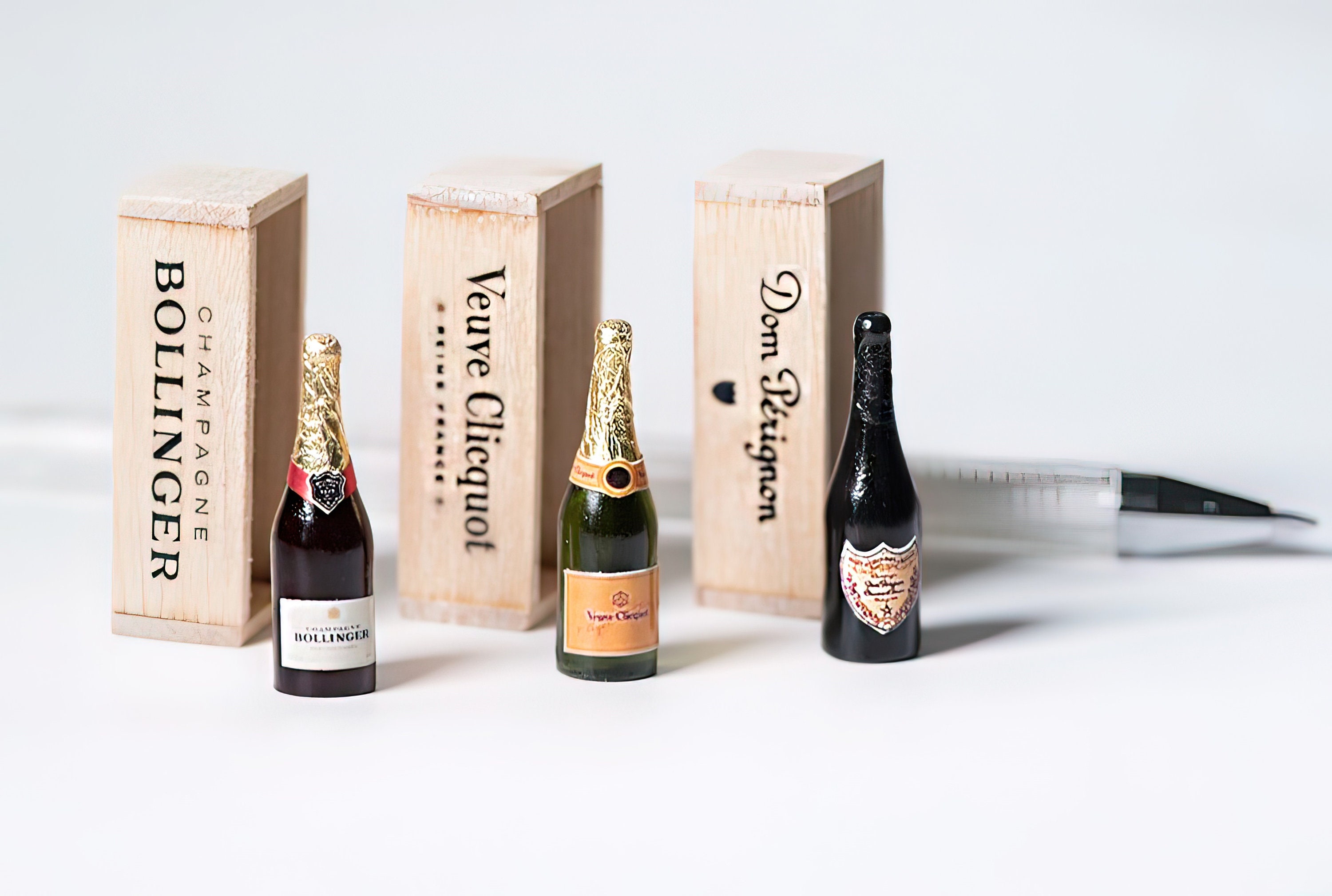 Dollhouse Miniature 1/12 Champagne and Wine Champagne Bottle Etsy