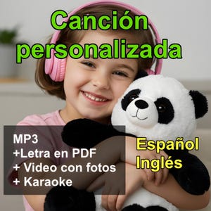Personalized song dedication. Complete package with PDF lyrics, photo video, and karaoke video. A unique and special gift.