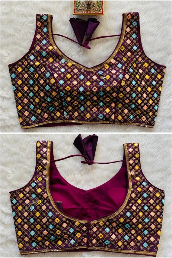 Beautiful Stitched Blouse Heavy Phantom Silk Designer Women | Etsy