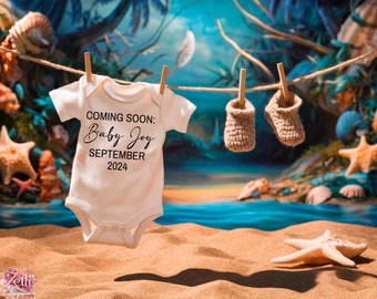 Gender Neutral Baby Announcement | Digital Pregnancy Announcement | Social Media Reveal | Themed Baby Shower Invite Facebook, Instagram