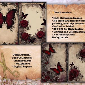 Gothic Victorian Witch Junk Journal Kit, Halloween Junk Journal Paper ...