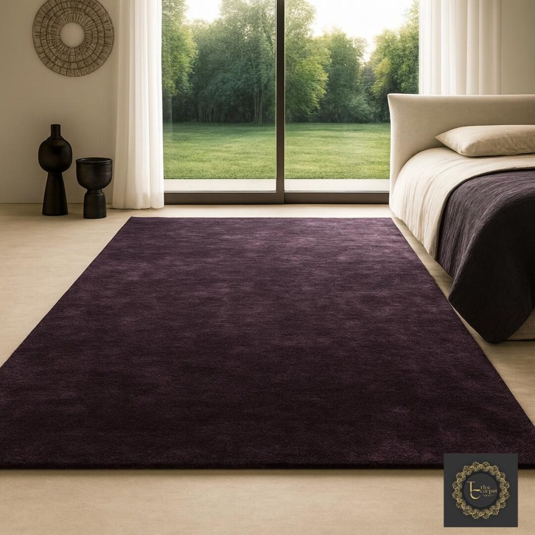 Room Rug Solid Luxurious Solid Color Plush Area Rug | Soft Thick Bedroom & Living Room ...
