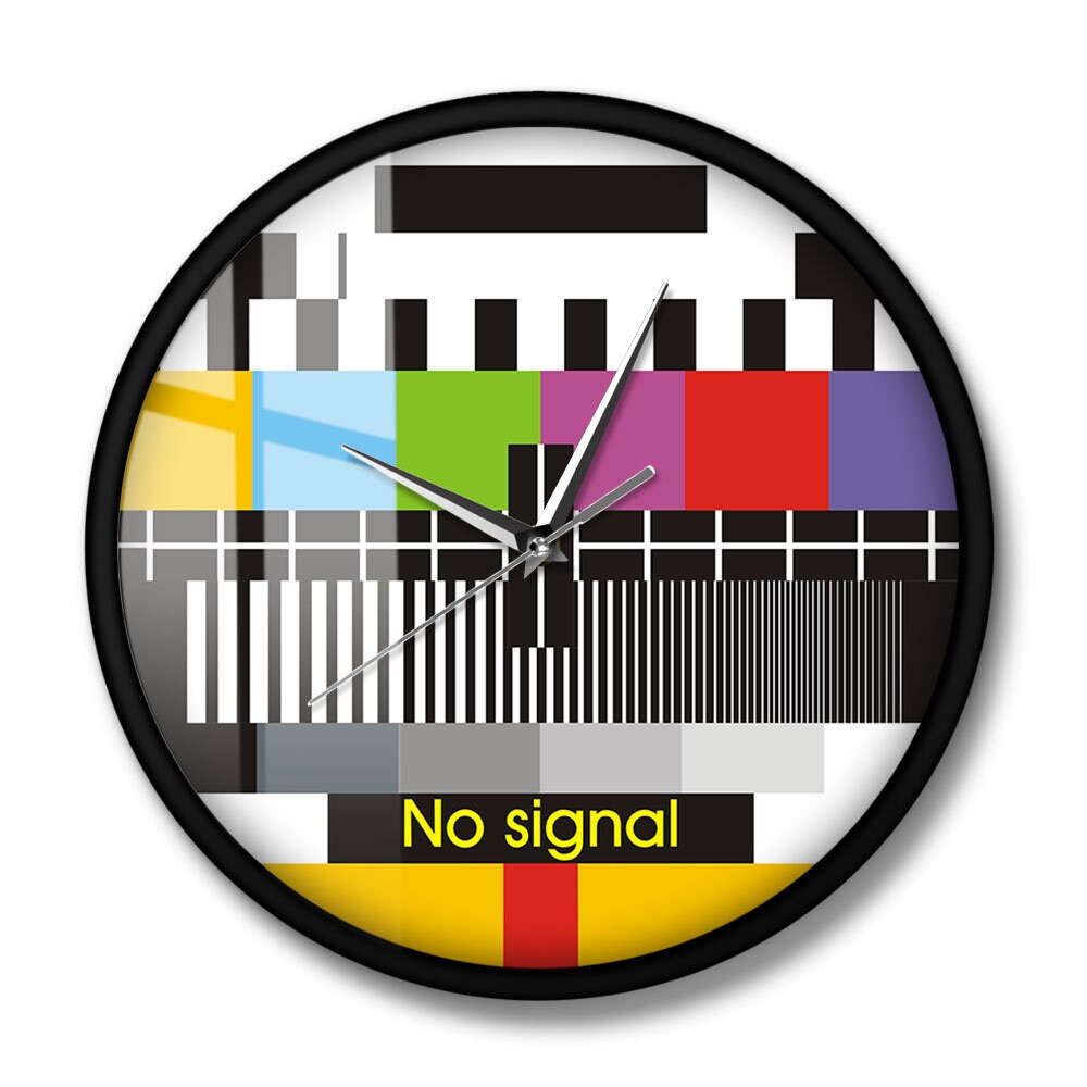 Horloge Murale Tv, No Signal, Retro/Vintage
