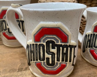 Mug, Ohio State, handmade pottery