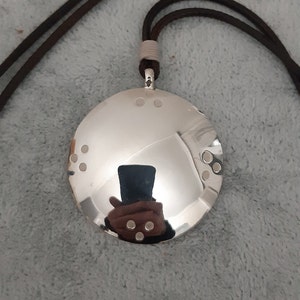 925 sterling silver mirror Mongolia Siberia Asia symbolic protection,Negative reflection Melong Mirror, Tibetan Shaman amulet
