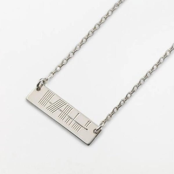 Personalized Ogham Pendant, Irish Jewelry, Celtic Jewelry, 925 Sterling Silver Custom Made Ogham Name Necklace, Celtic Ogham Necklace