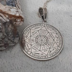 7 Erzengel Anhänger, Sieben Erzengel, 925 Sterling Silber, Halskette für Führung, Erzengel