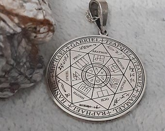 7 Archangels pendant – Protection talisman necklace – Magnetized or not, 925 sterling silver