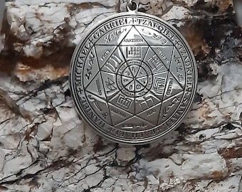 925 Sterling Silver Seal Of Seven Archangels Necklace, 18k Gold Archangel Pendant, Seals of Solomon Sacred Geometry Amulet, Spiritual Gift