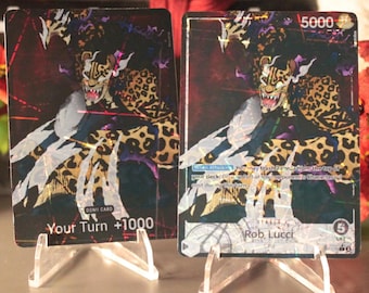 Rob Lucci (OP07-079) - Custom One Piece TCG Leader and Don - Holographic
