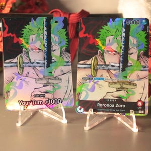 Roronoa Zoro (OP01-001) - Custom One Piece TCG Leader and Don - Holographic