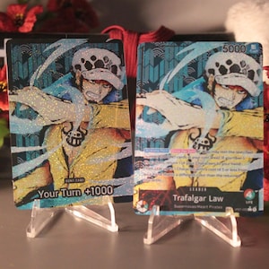 Trafalgar Law - Raid on Onigashima Outfit Version (OP01-002) - Benutzerdefinierter einteiliger TKG Anführer und Don - Holographisch