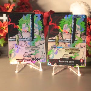 Roronoa Zoro (OP01-001) - Custom One Piece TCG Leader and Don - Holographic