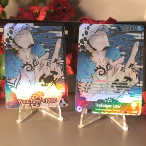 Trafalgar Law -  Middle finger version (OP10-119 and OP01-002) - Custom One Piece TCG Leader and Don - Holographic