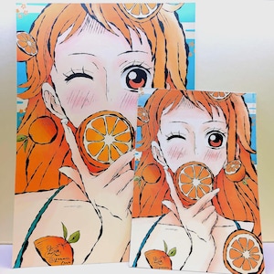Nami Print – One Piece Print – Poster – Blank Postcard – Print A4 and A5 – High-Quality Card