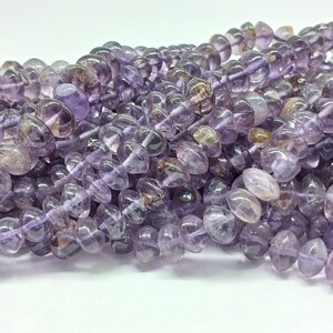 AAA+ Amethyst Rondelle Beads: 5-7mm Purple Gemstone Strand