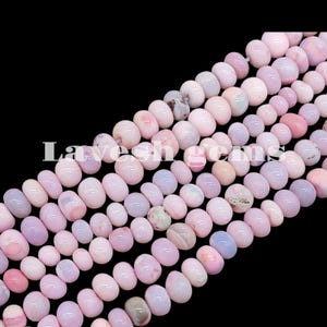 Peruvian Pink Opal Smooth Rondelle Beads 6-8MM Opal Wholesale Gemstone Beads 16inchs Strand For DIY Jewelry Making Best For Birthday Gift