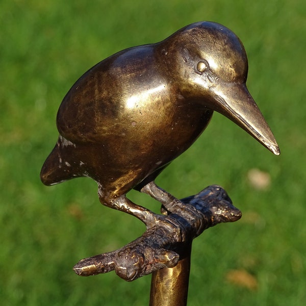 IDYL bronzen sculptuur ijsvogel op tak