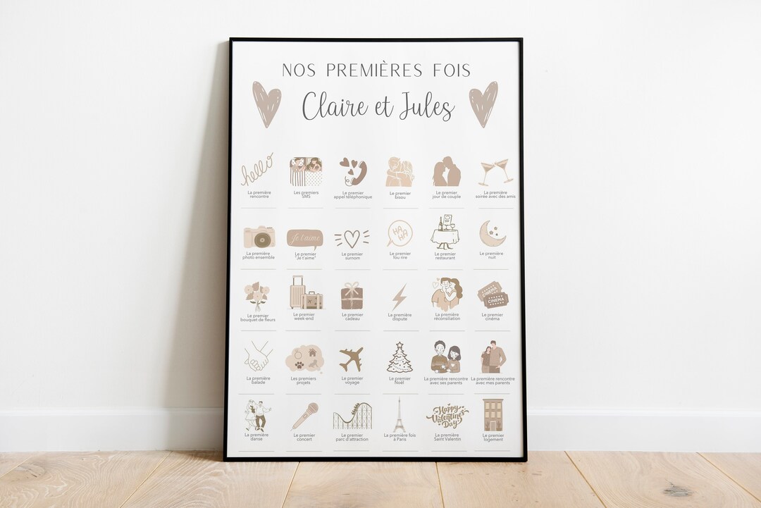 Affiche mes premières fois couple - Affiche nos premières fois