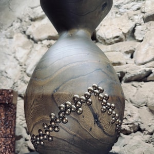 Large ELM VASE, vase, artisan wood turner, unique piece, handmade, France Moodwood