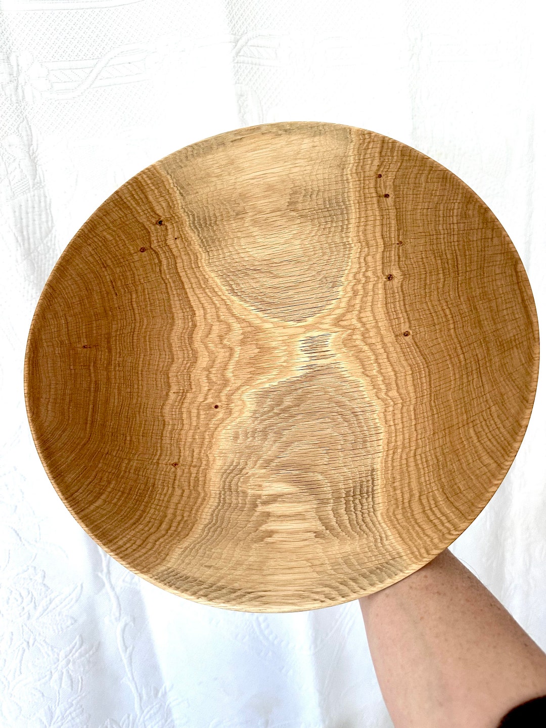 Large Fruit Bowl or Salad Bowl in Turned WOOD, OAK Woodturning