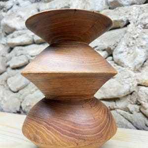 Large ELM VASE, vase, artisan wood turner, unique piece, handmade, France Moodwood