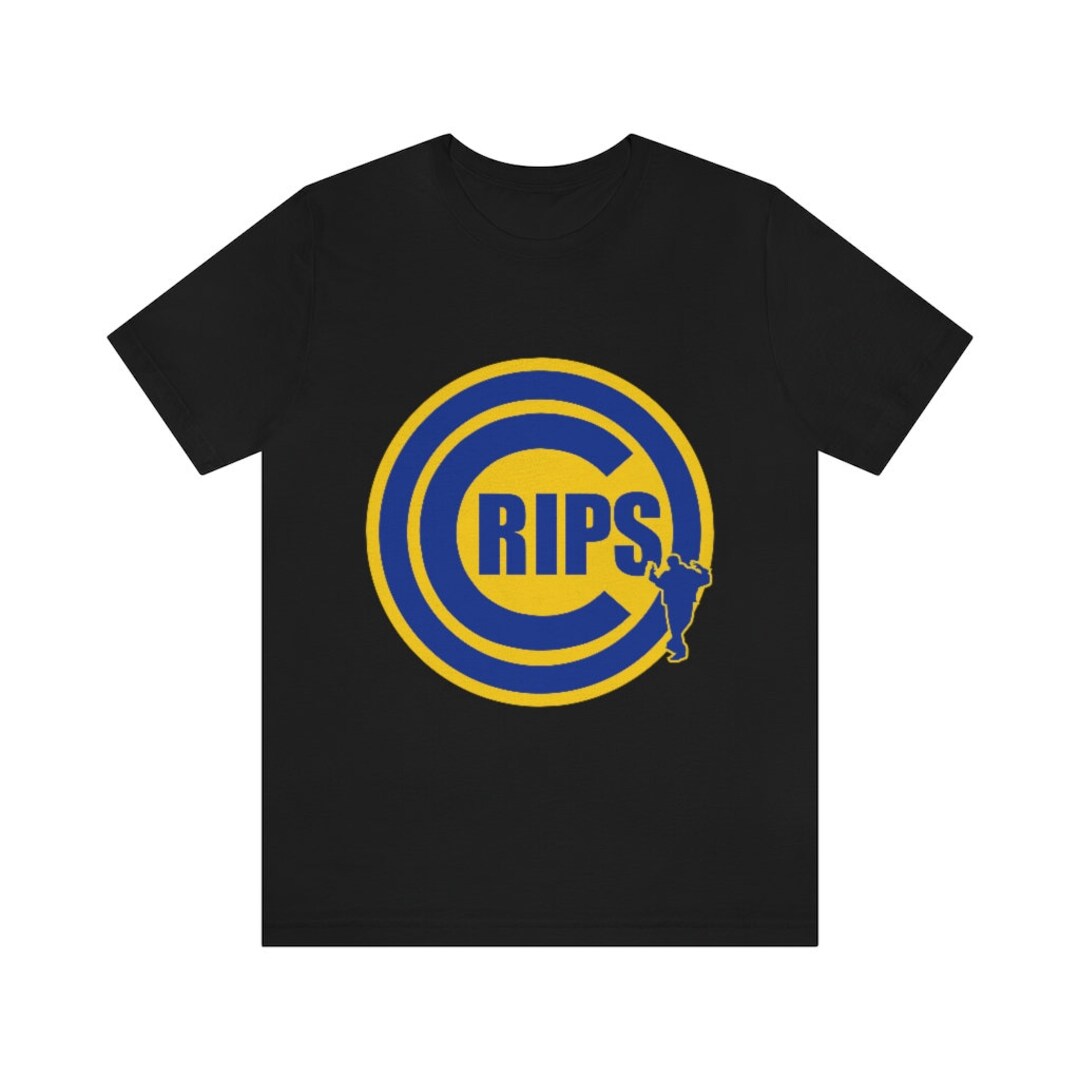 Crips Logo Rams Blue and Yellow Short Sleeve Tee Crip Gang Etsy