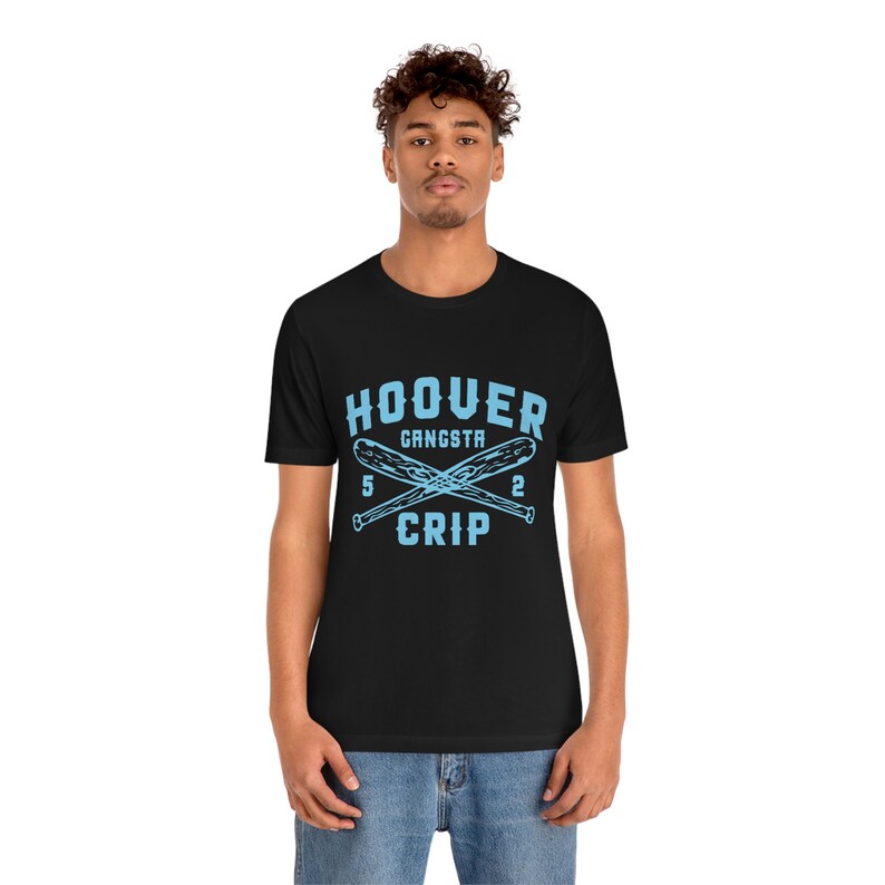 5 Deuce Hoover Gangsta Crip Blue Graphic Short Sleeve Tee Etsy