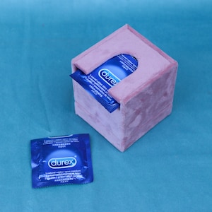 Condom Box, ten condom box, spring loaded velvet condom box, condom case, condom luxury box, condom safe box, condom dispenser, condom ,