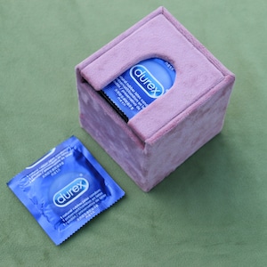spring loaded condom box, condom luxury box, 10 condom box, condom box, condom safety box, condom safety luxury box,