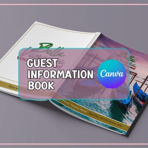 GUEST INFORMATION BOOK |  Airbnb Host Brochure | A4 | Portrait Format | Hospitality | Holiday Let | Welcome Book | Accommodation Guide