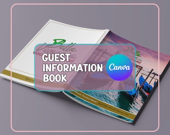 GUEST INFORMATION BOOK |  Airbnb Host Brochure | A4 | Portrait Format | Hospitality | Holiday Let | Welcome Book | Accommodation Guide