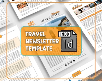 12 PAGES NEWSLETTER TEMPLATE | A4 | Mix-And-Match | Travel Agent Bulletin | Editable in Adobe InDesign