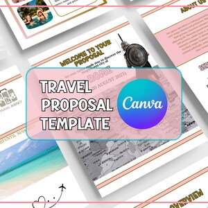 TRAVEL PROPOSAL TEMPLATE | Fully Editable | Canva Template | 8.5x11 Inch Size | Travel Agency Marketing | Travel Agent Essential | 12-Page