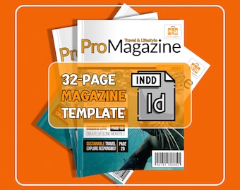 32-PAGE MAGAZINE TEMPLATE | Editable in InDesign | A4 | Portrait Format | Travel Agents | Small Businesses | Influencers | Ready To Print