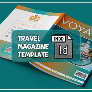 STUNNING TRAVEL MAGAZINE Template | Fully Customizable in InDesign | Travel Agent Marketing | Professionally Designed Newsletter